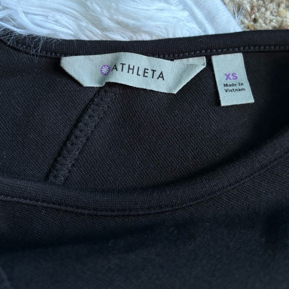 Athleta Illusion Ponte Dress Black Long Sleeve Womens Size XS‎ - Picture 7 of 9